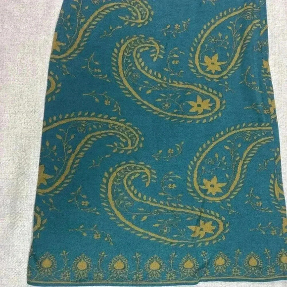 Peruvian Connection Knit Dress Pima Cotton Cross Straps Paisley Print Sz L - Picture 6 of 10